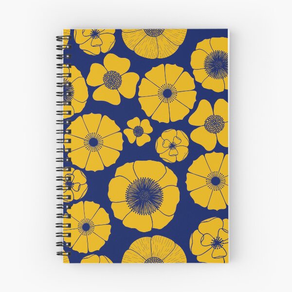 Item preview, Flower garden, yellow and blue pattern designed and sold by irisuniverse.