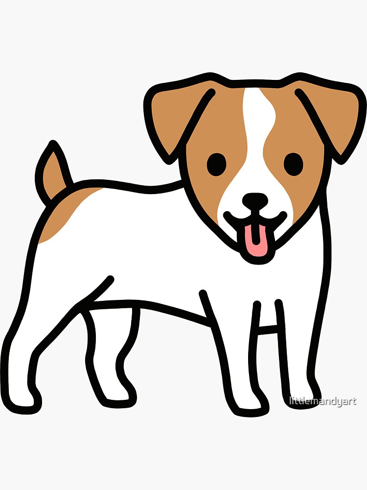 Thumbnail 3 of 3, Sticker, Jack Russell designed and sold by littlemandyart.