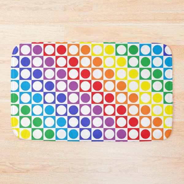 Item preview, Rainbow and White Squares and Polka Dots  designed and sold by lornakay.