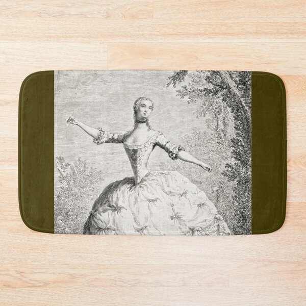 Item preview, The Dancers, 18th century French ballet woman, black white drawing designed and sold by VintageArchive.
