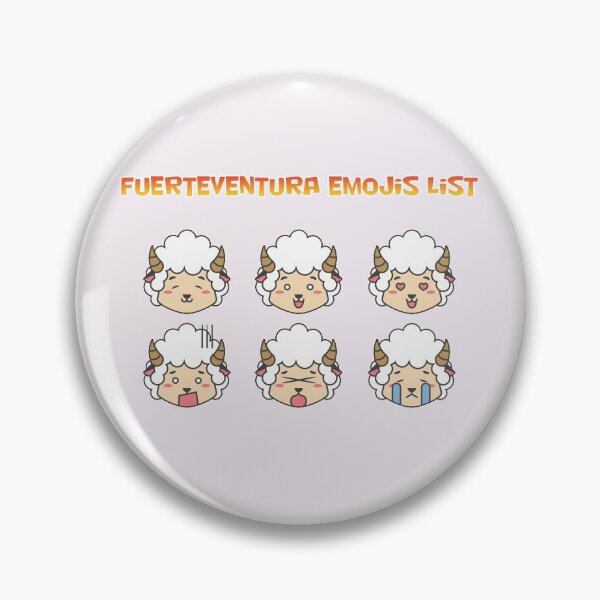 Aperçu de l'œuvre Fuerteventura Emojis List créée et vendue par HolaFuerte.