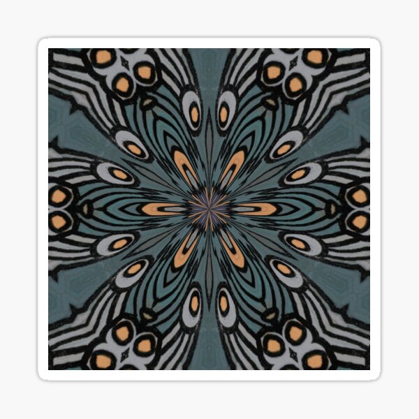 Peacock Star Sticker