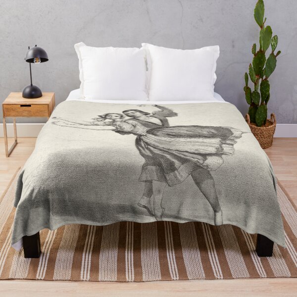Item preview, The Dancers Vintage Print Black and White designed and sold by VintageArchive.