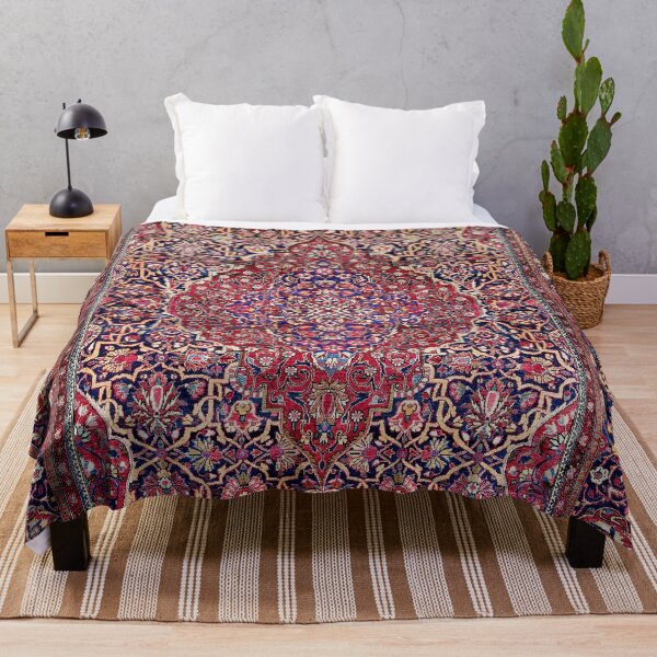 Item preview, Kashan Central Persian Silk Rug Print designed and sold by Vicky Brago-Mitchell®.