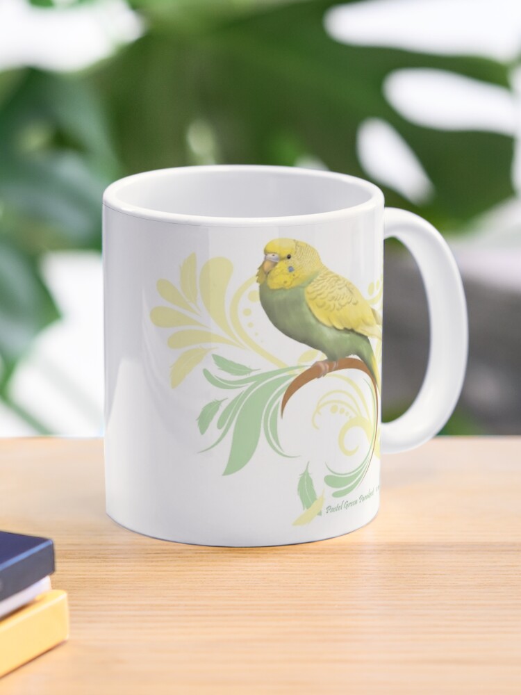 Taza de café «Perico verde pastel» de sylvanmist | Redbubble