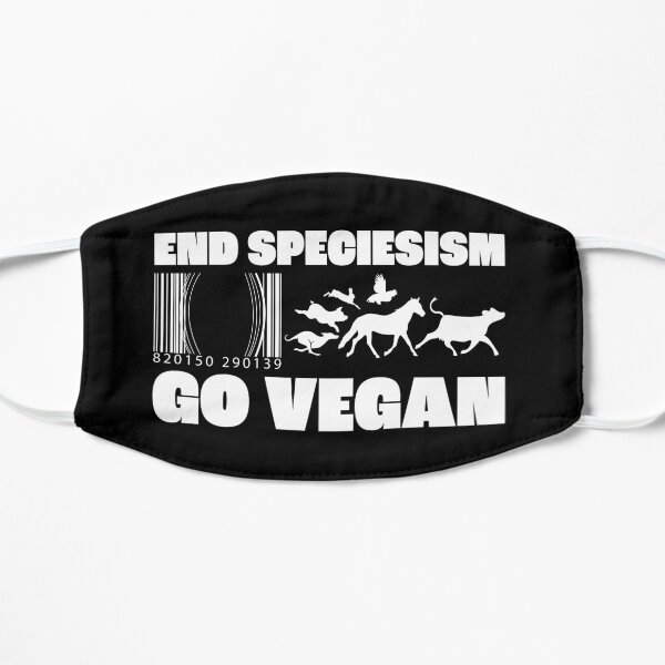 End Speciesism Go Vegan - Bar Code Cage Mask