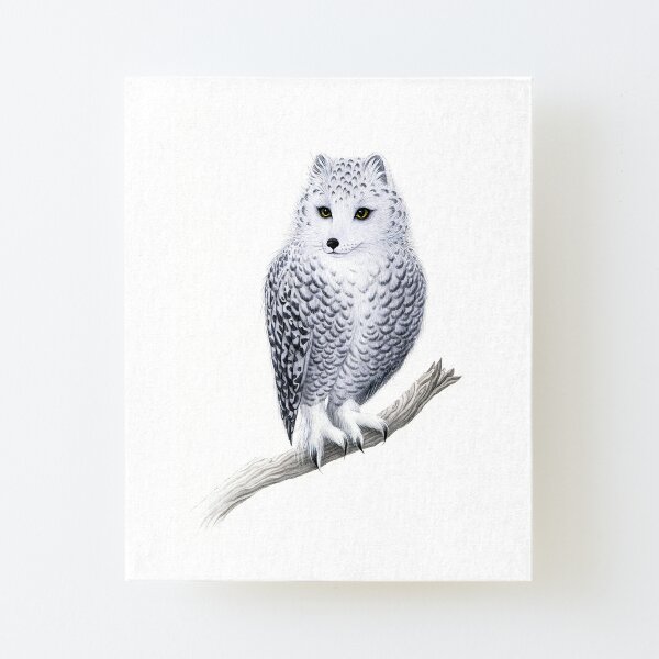 Snowy Fowl Canvas Mounted Print