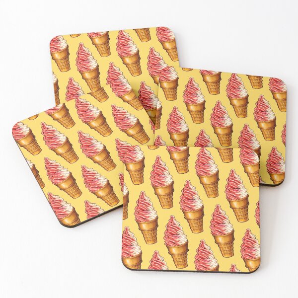Item preview, Strawberry Twist Ice Cream Pattern designed and sold by Kelly  Gilleran.