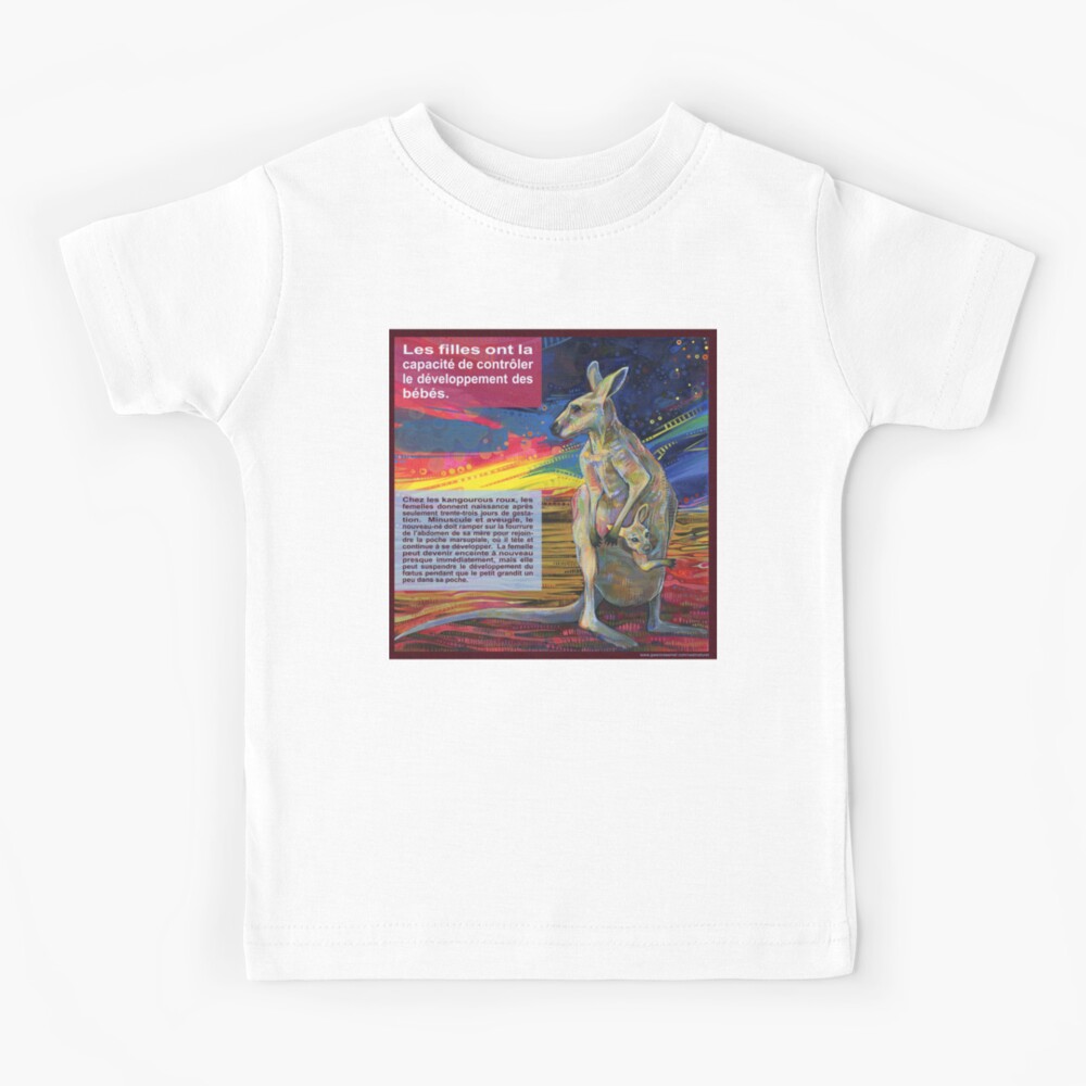 Le Choix Le Kangourou Roux Kids T Shirt By Gwennpaints Redbubble