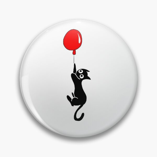 Item preview, Black Cat Hanging on Red Balloon designed and sold by palaco210.