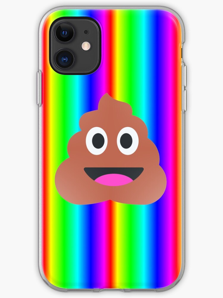 rainbow poop emoji pillow