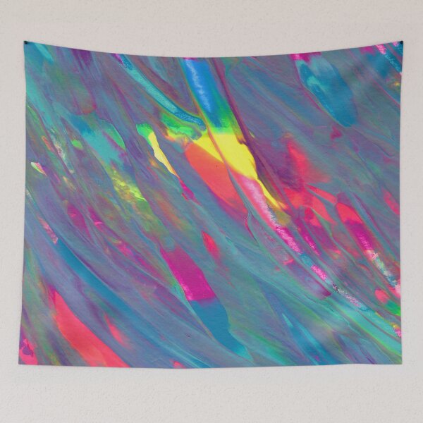 Item preview, Prismatic Ocean Waves Abstract Painting designed and sold by Daydreamer Alley.
