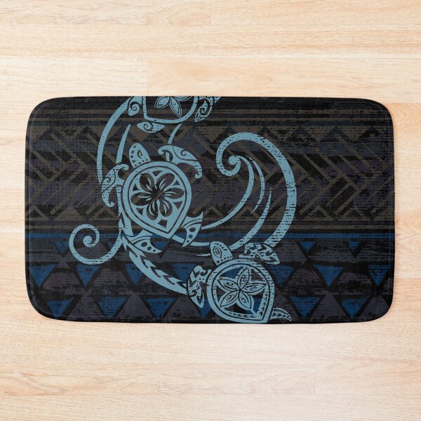 Item preview, Hawaiian Teal Tribal Turtles designed and sold by sunnthreads.