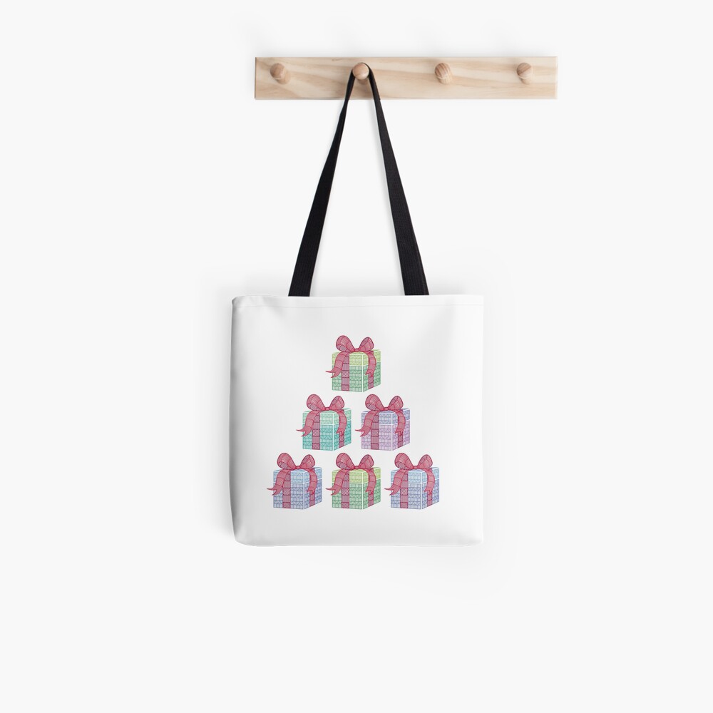 Patterned Present Pile Tote Bag