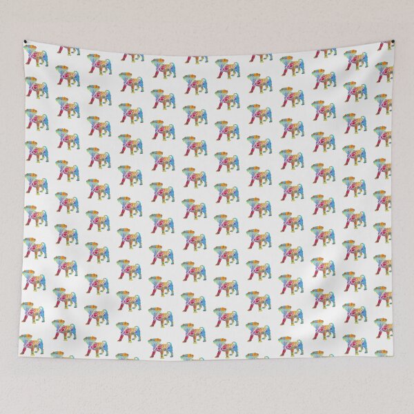 Item preview, Puggle (Pug / Beagle) Love - A Bright and Colorful Watercolor Style Gift designed and sold by traciwithani.