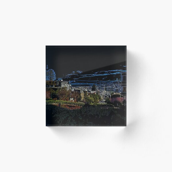 Lombard Street, San Francisco, California Acrylic Block