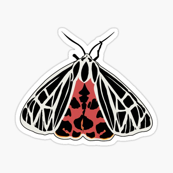 Garden Tiger Moth Sticker