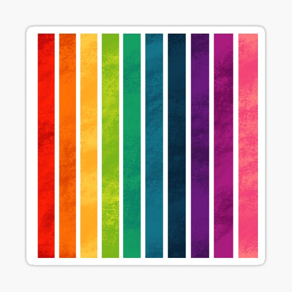 Rainbow Stripes Sticker