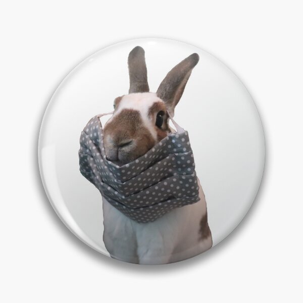 Item preview, Bunny Wearing a face mask designed and sold by liv-tenn.