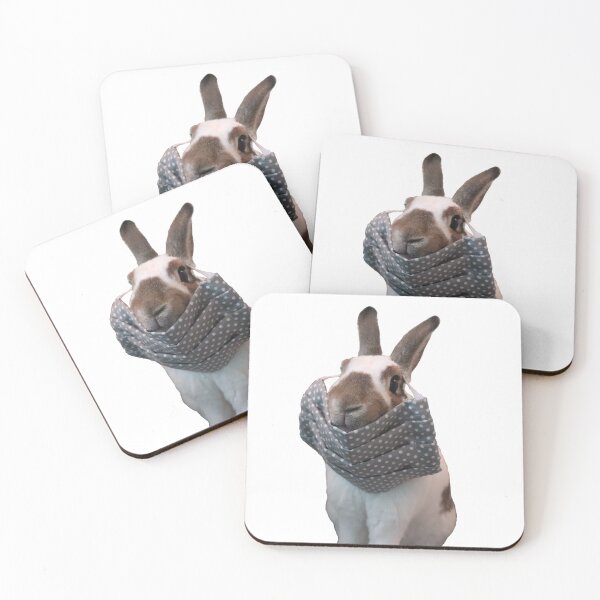 Item preview, Bunny Wearing a face mask designed and sold by liv-tenn.