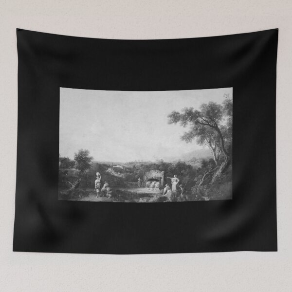 Item preview, Landscape with peasants at a fountain designed and sold by Tizeru.