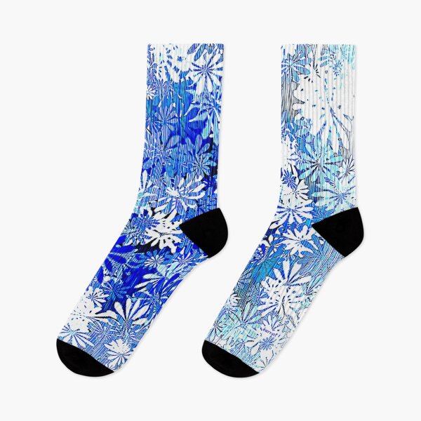 Item preview, Blue Flowered Bamboo Screen designed and sold by Don  Barrett.