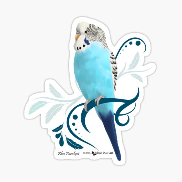 Blue Parakeet Sticker