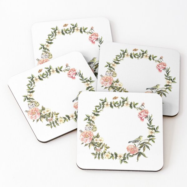Item preview, Vintage wreath with flowers, butterflies and bird designed and sold by Anna  Yudina.