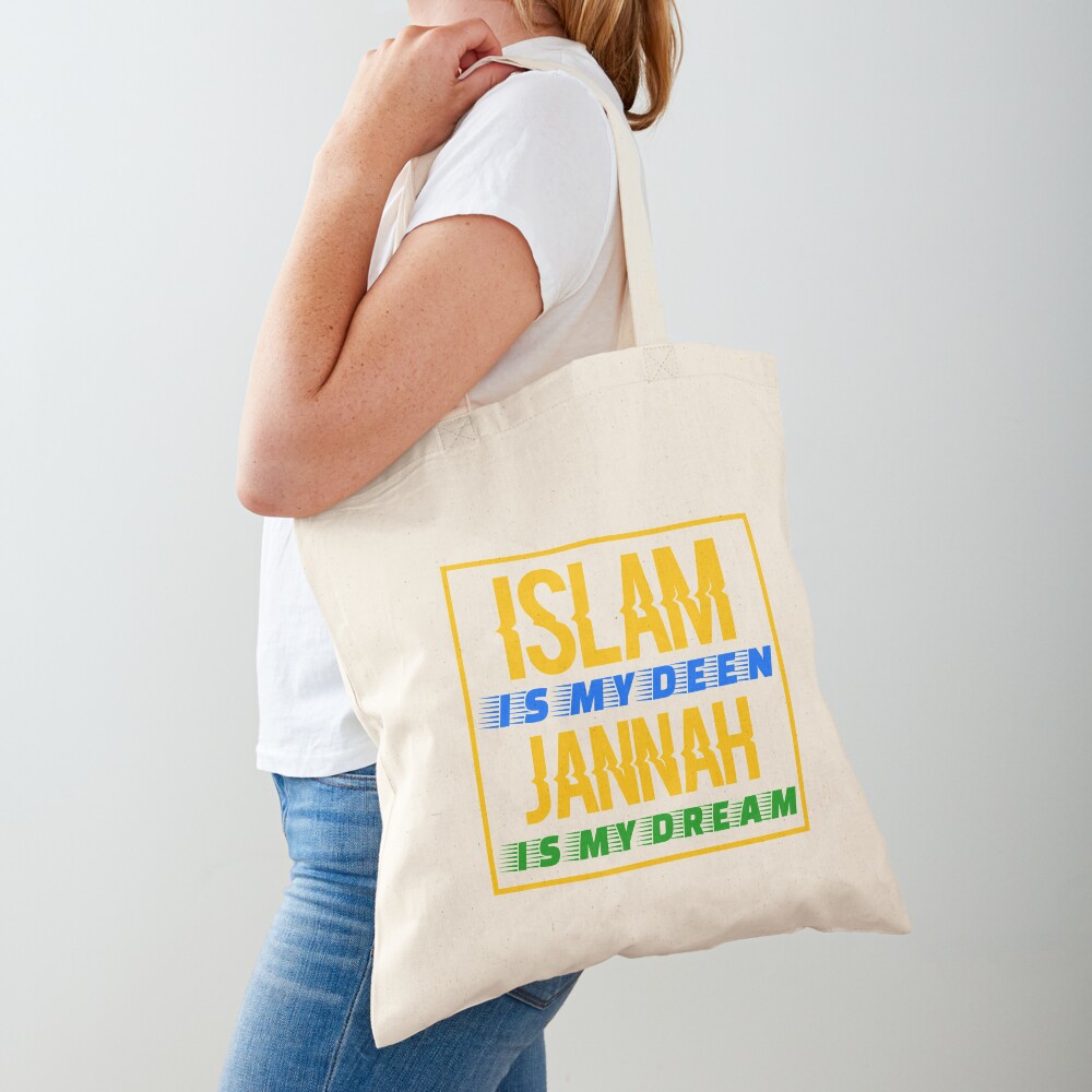 Islam Is Peace Allah Mosque Muslim Quran God Gift Tote Bag by Thomas Larch  - Pixels Merch