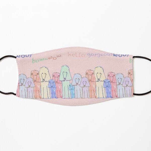 A Pack Of Pretty Poodles Kids Mask
