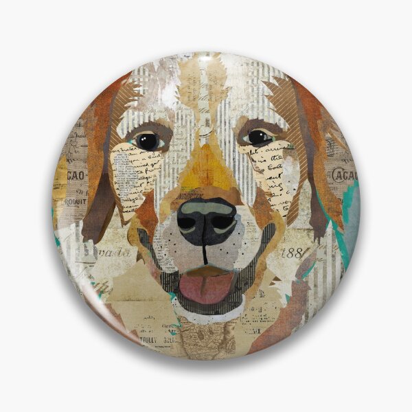 Item preview, Golden Retriever Dog Portrait Colorful Collage Art  designed and sold by traciwithani.