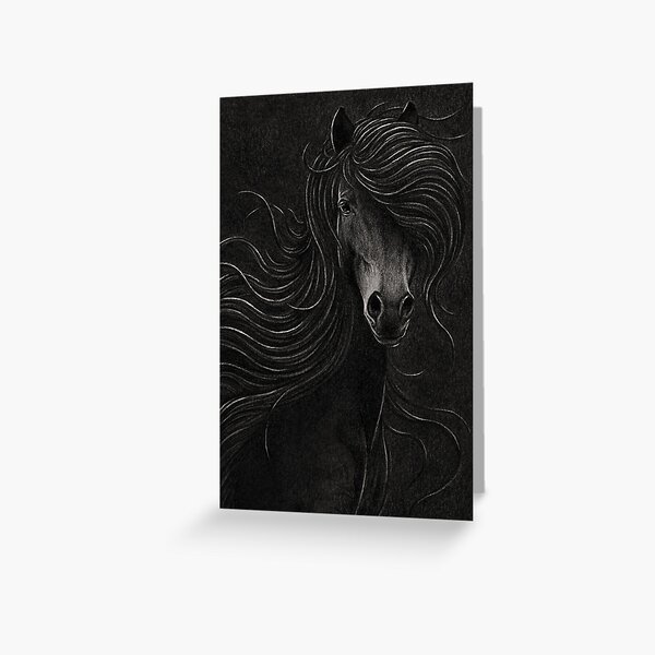 Night Horse Greeting Card