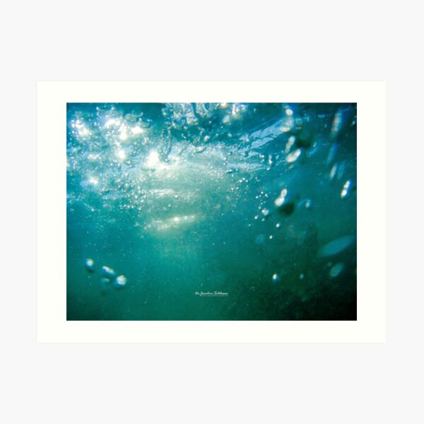 Blasen im Wasser / Bubbles in Water Kunstdruck