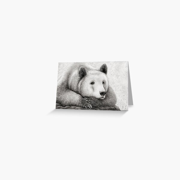Brooding Bear Greeting Card