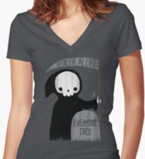 SPOILER ALERT: EVERYONE DIES Women's Fitted V-Neck T-Shirt