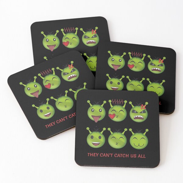 Item preview, They Can't Catch Us All Say 6 Alien Little Green Men designed and sold by CrookedCreek.