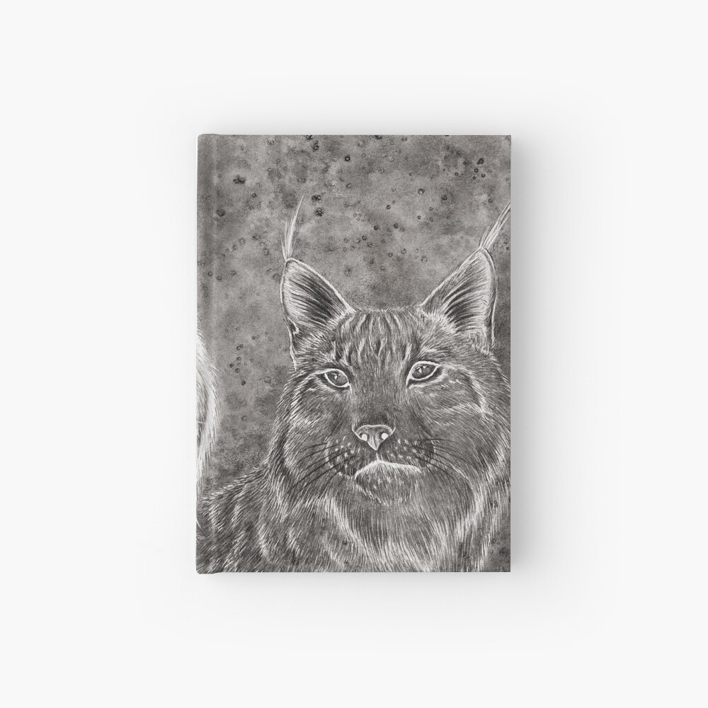 Ever Watchful Eurasian Lynx Hardcover Journal