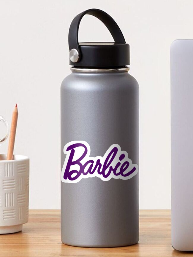 Pegatina del logotipo de barbie, nombre, púrpura, texto, magenta