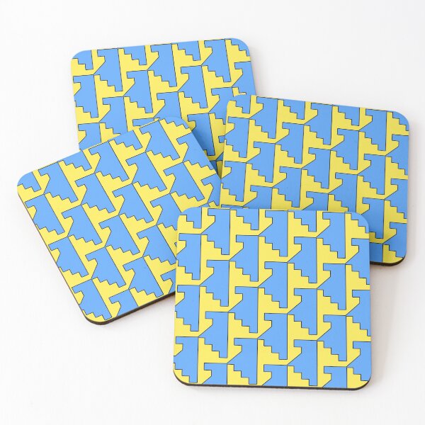 Item preview, Graphic Tessellated Block Pattern (Blue an Yellow) designed and sold by Fox Newton.