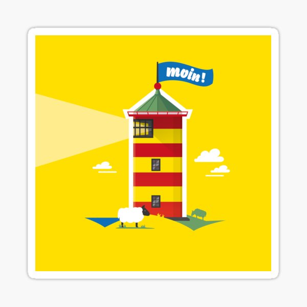 Hello! Lighthouse yellow Sticker