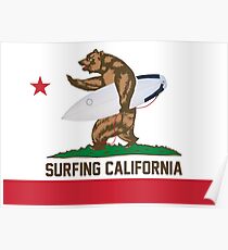 Surfen Kalifornien Poster