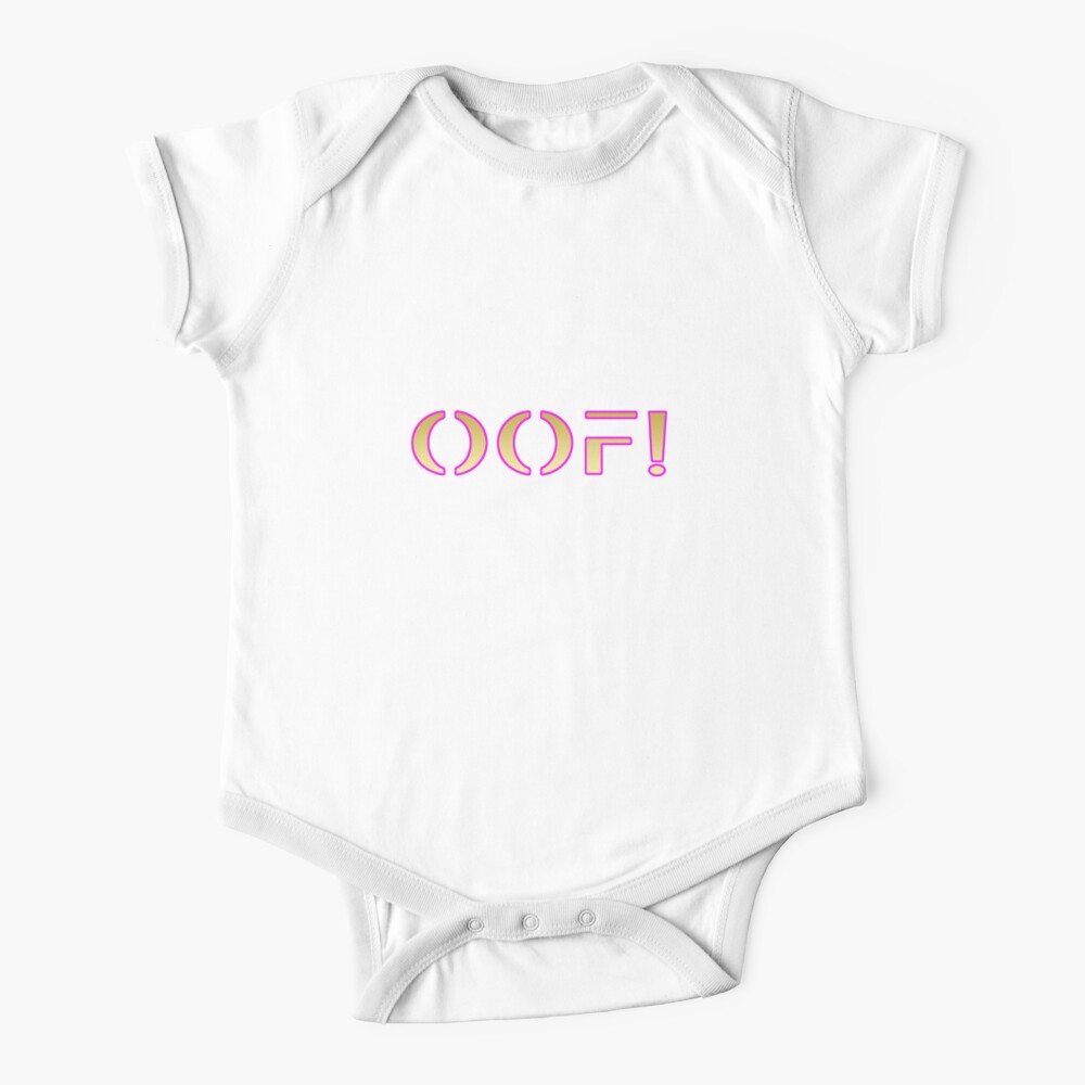 Oof Roblox Games Baby One Piece By T Shirt Designs Redbubble - blue and navy crop top and booty shorts roblox