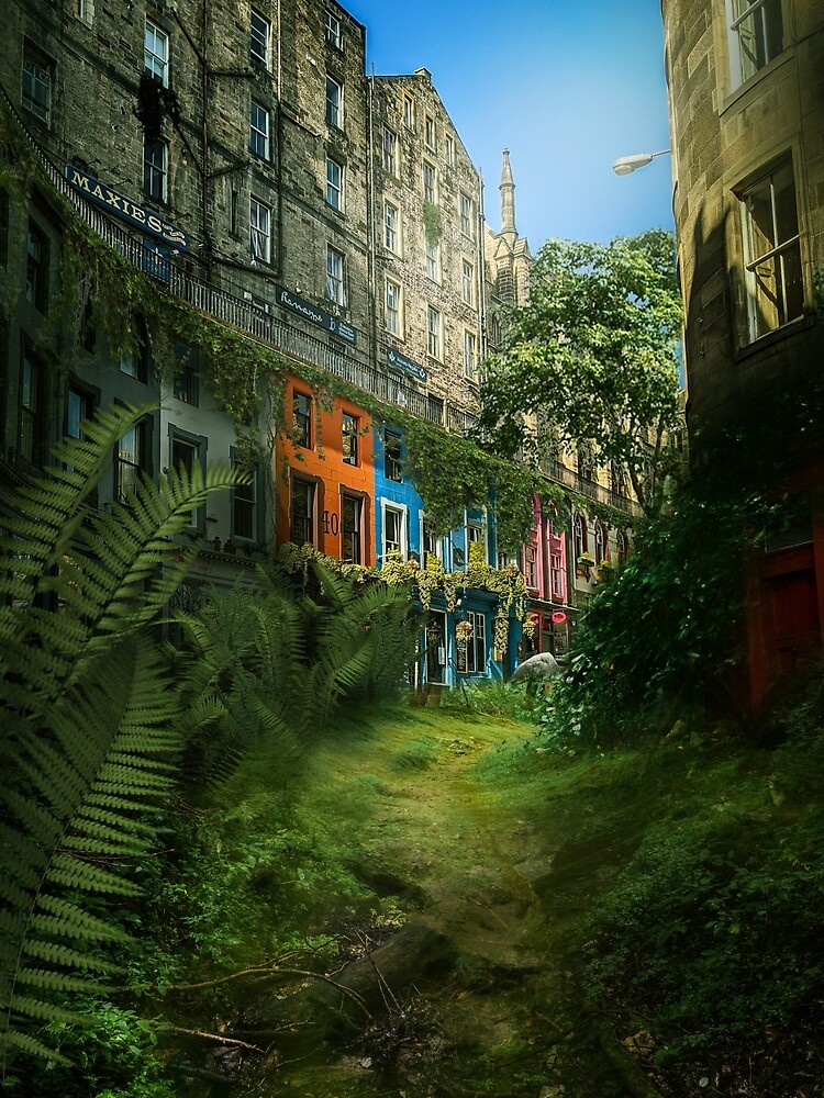 Discover Edinburgh Lockdown - Victoria Street Premium Matte Vertical Poster