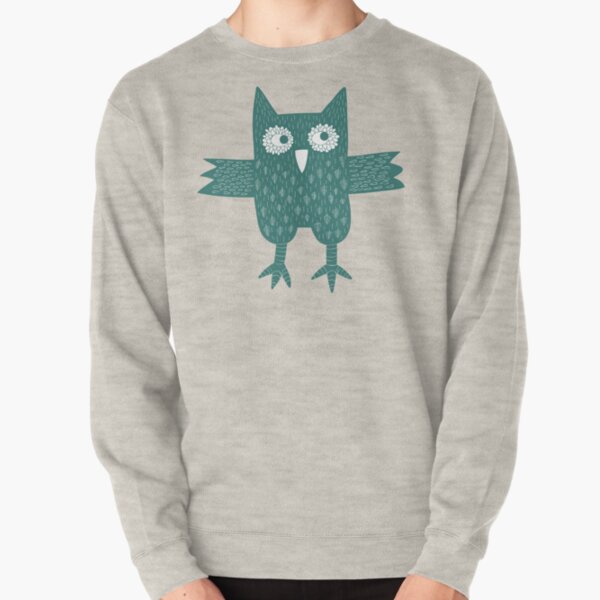 Green Owl Pullover Sweatshirt
