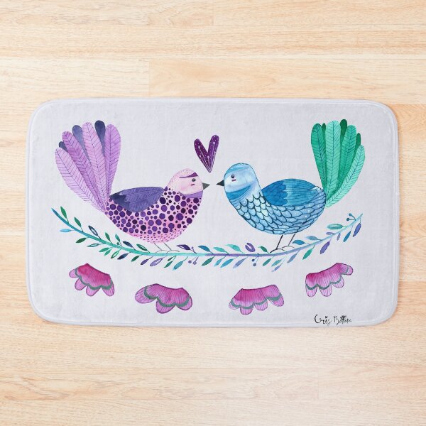 Item preview, Birds in love with flowers and leaves  designed and sold by CrisBanana.