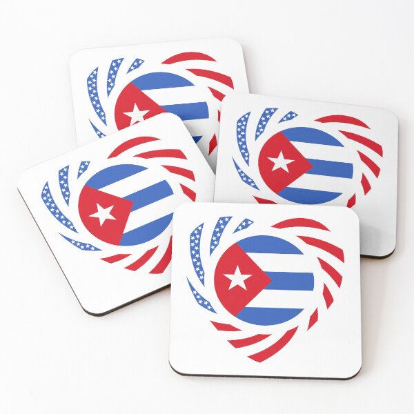 Item preview, Cuban American Multinational Patriot Flag Series (Heart) designed and sold by Carbon-Fibre Media.