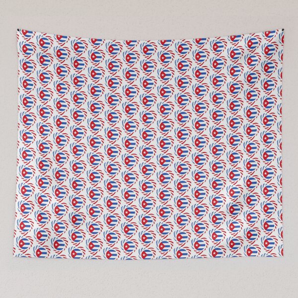 Item preview, Cuban American Multinational Patriot Flag Series (Heart) designed and sold by Carbon-Fibre Media.