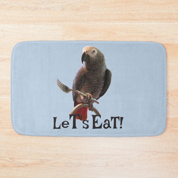 Item preview, Einstein Parrot, Let’s Eat African Grey Parrot designed and sold by einsteinparrot.