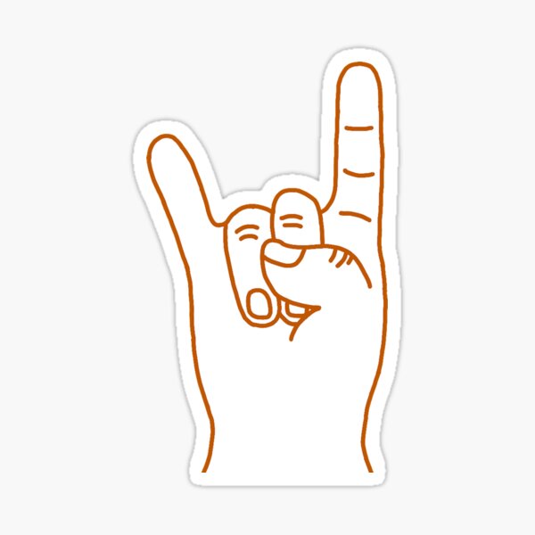 utexas hands Sticker