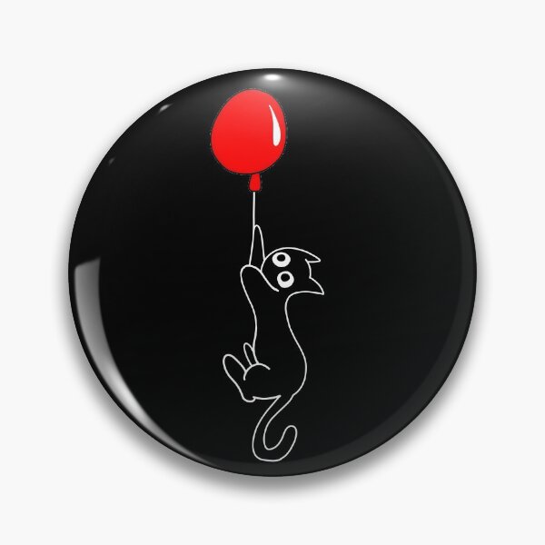 Item preview, Black Cat Red Balloon designed and sold by palaco210.